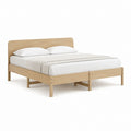 Doppelbett Bettgestell Natur Eichenholz Rechteckig für Matratze 160 x 200 cm 166 x 210 x 100 cm