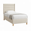 Polsterbett Einzelbett Beige Polyester Rechteckig 90 x 200 cm
