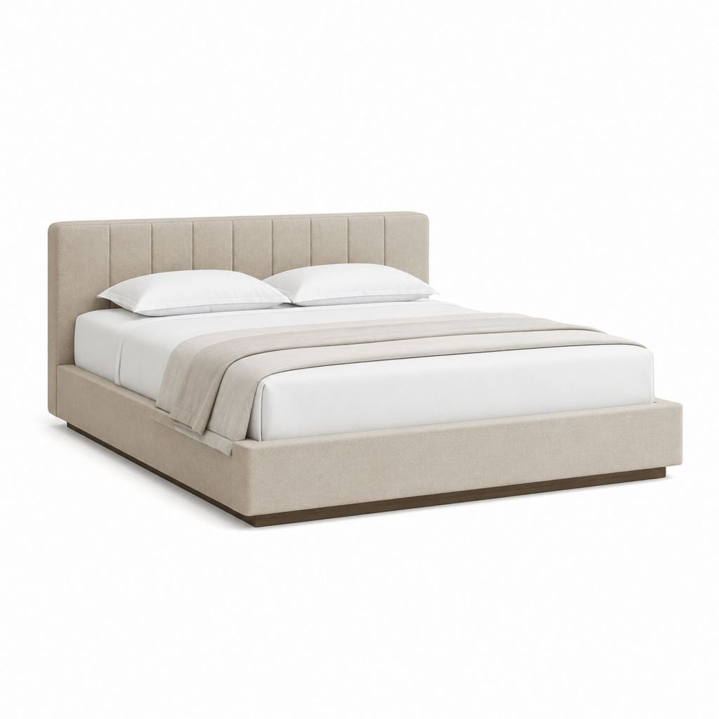 Polsterbett Doppelbett Beige Polyester Rechteckig Liegefläche 180 x 200 cm