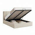 Polsterbett mit Stauraum Beige Polyester Rechteckig 160 x 200 cm