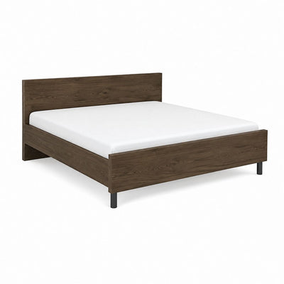 Doppelbett Bettgestell Dunkelbraun Spanplatte rechteckig 160 x 200 cm