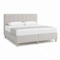 Polsterbett Doppelbett Hellgrau Polyester rechteckig 160 x 200 cm