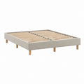 Polsterbettgestell Beige Polyester Rechteckig mit Lattenrost 160 x 200 cm