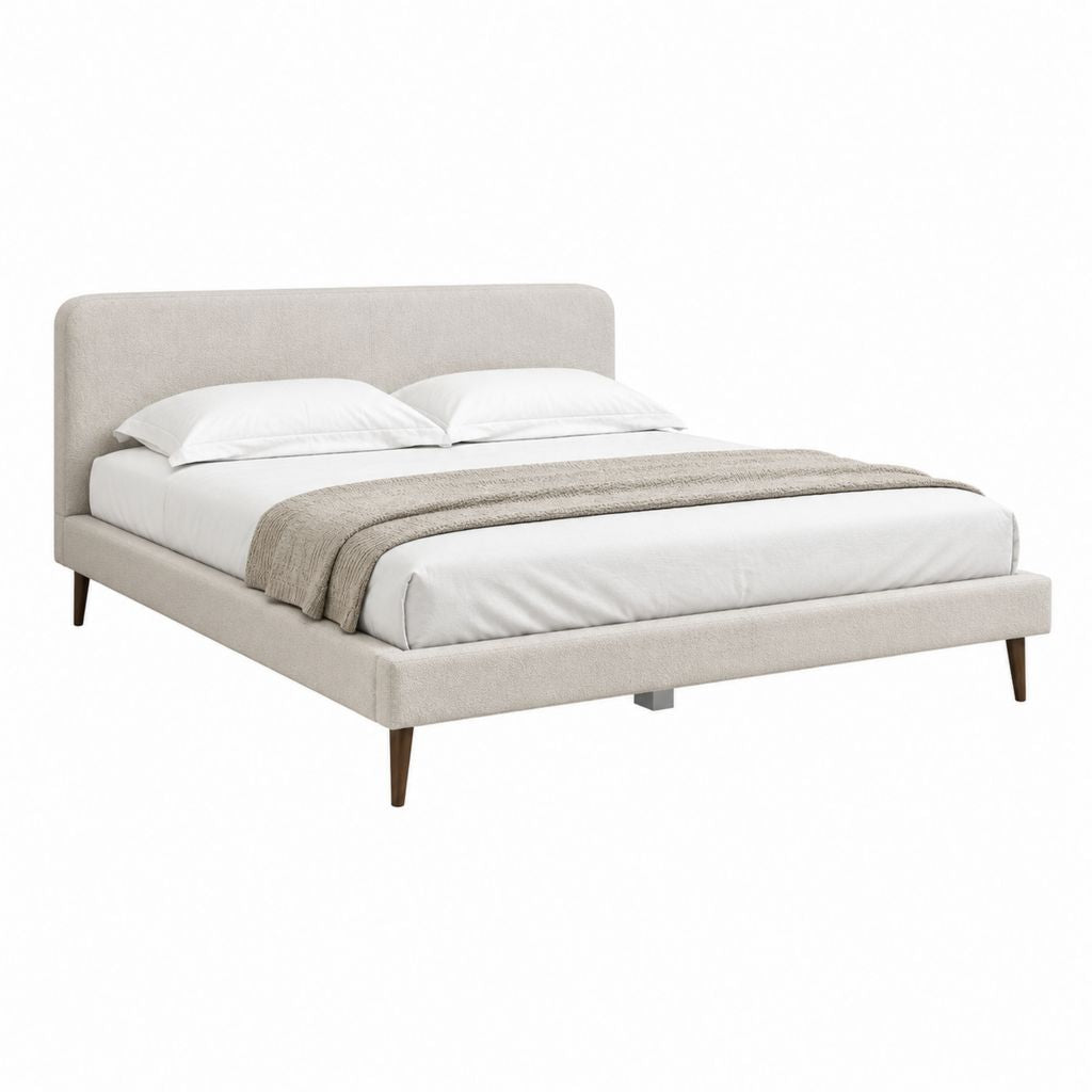 Polsterbett Doppelbett Beige Polyester Rechteckig 160 x 200 cm
